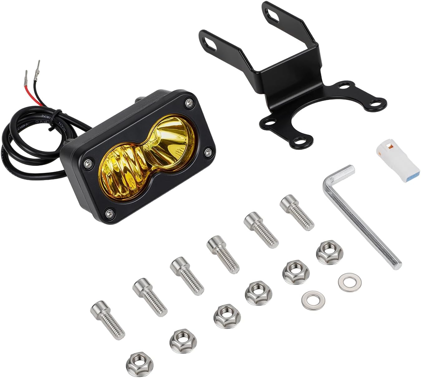 Headlight Kit for Talaria MX3 Taparia XXX X3 6000-6500K LED Light Bar Spot Flood Combo Bright Front Headlamp Motorcycle Dirt Bike Light with Mount Bracket Wiring Harness Yellow
