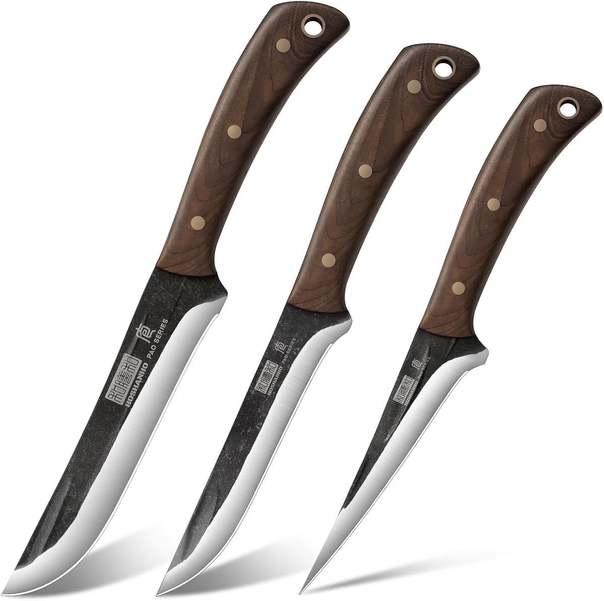 Butcher Knife Set 3-Piece, Super Sharp Hand Forged Fillet Knife & Dividing