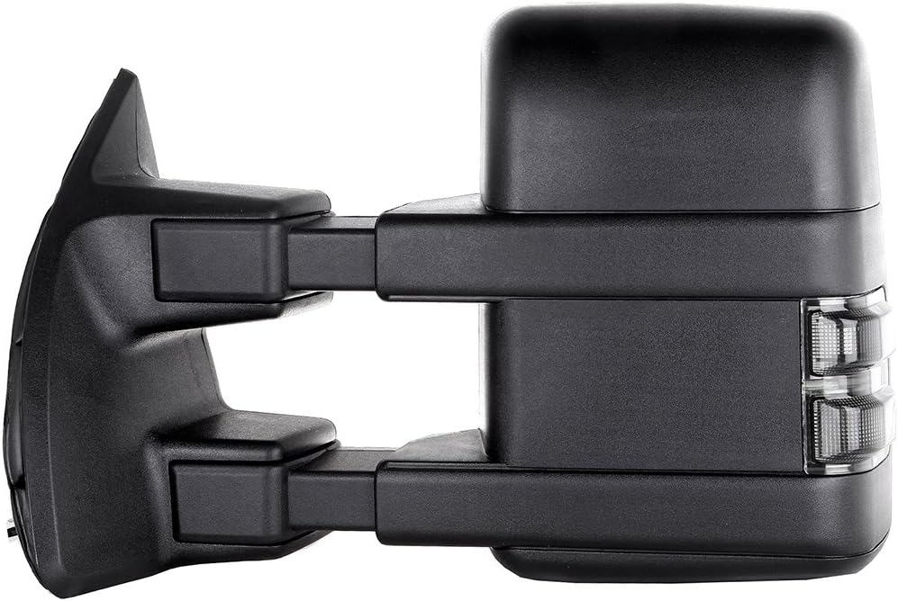 Driver Side Heated Towing Mirrors Fits 2008-2016 for Ford for F-250 for F-350 for F-450 for F-550 Super Duty, Power Adjusted View Mirror with Turn Signal Indicator