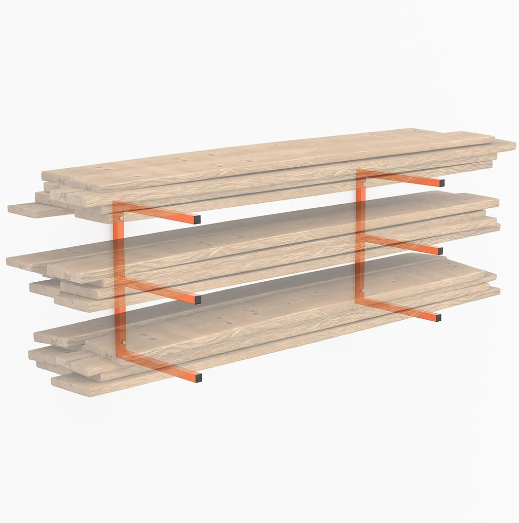 walmann garage wall mounted lumber storage rack, overhead, view 9
