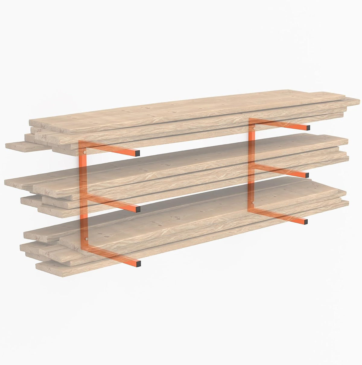 walmann garage wall mounted lumber storage rack, overhead, view 9