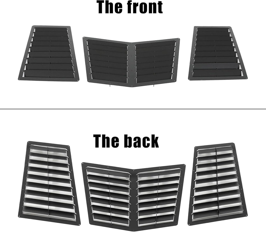 Vented Heat Extractor Hood Louvers Scoop for Chevy Corvette C5 Base Z06 1997-2004 Metal Black Body Kit