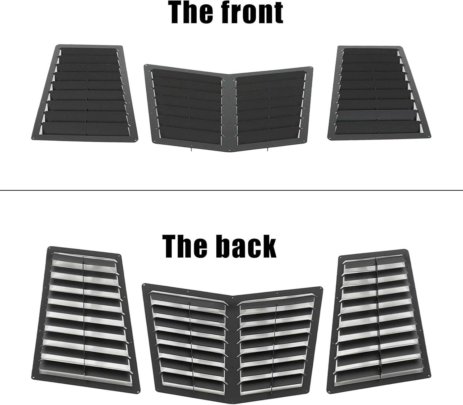 Vented Heat Extractor Hood Louvers Scoop for Chevy Corvette C5 Base Z06 1997-2004 Metal Black Body Kit