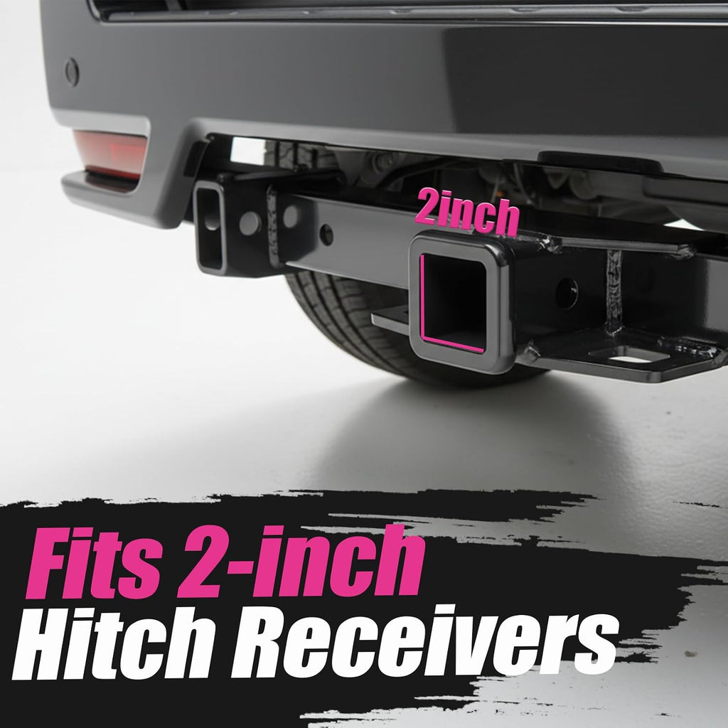 Pink Hitch Covers - Silly Boys Trucks are for Girls,Fits for 2 Inch Receivers with 5/8-Inch Pin Diameter Anti-Theft Hitch Lock,Funny Trailer Hitch Cover for Trucks, SUVs, Girl Pink Truck Accessories