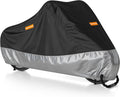 300D Motorcycle Cover Waterproof Outdoor, 96.5 inch Fits for Harley Davidson Sportster Iron 883/1200, Forty-Eight, Nightster, Nightster Special, Street 500/750, Black Silver
