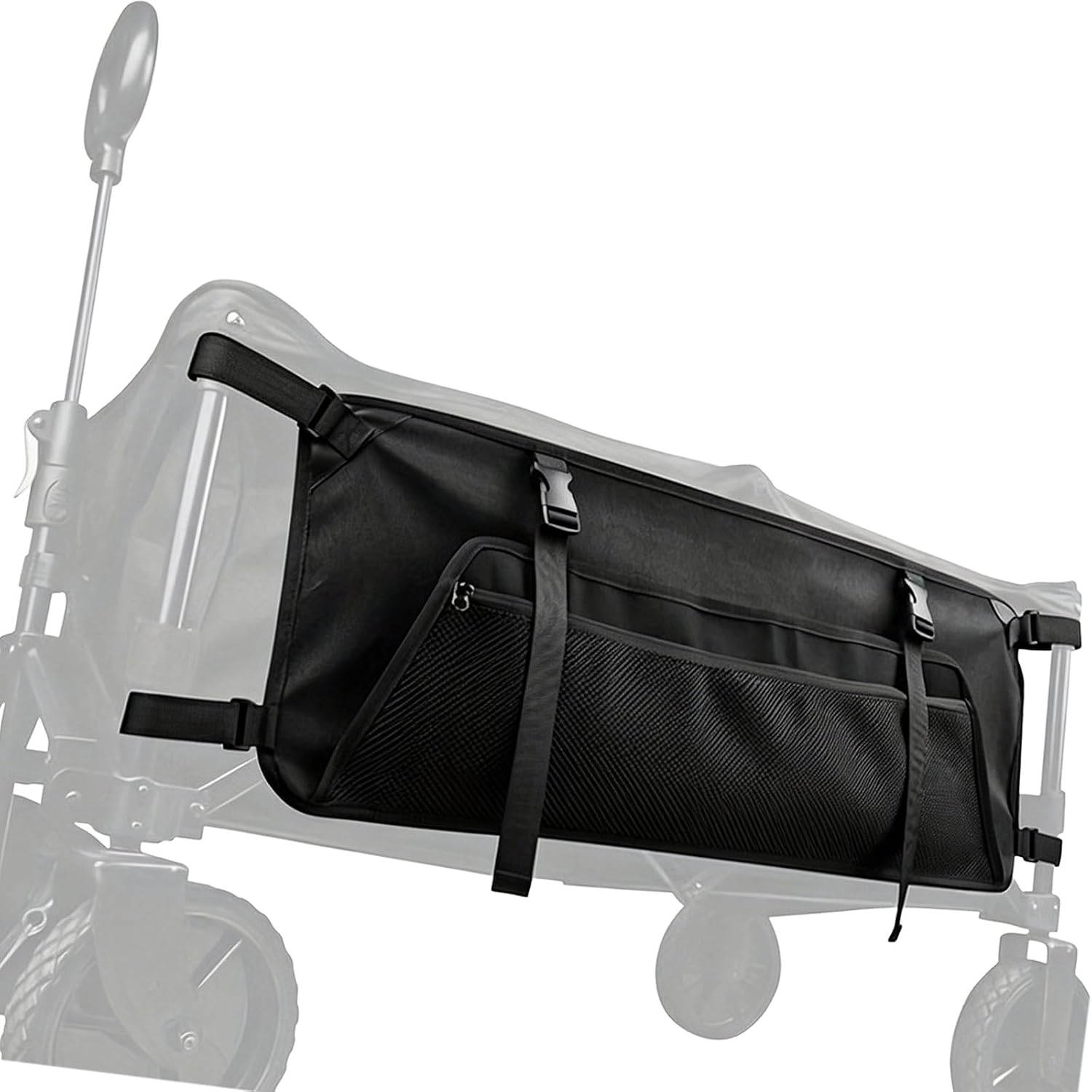 Camping Side Storage Bag 600D Oxford Cloth Foldable Cart Organizer Adjustable Hook and Loop Straps Utility Side Pocket Storage for Beach Camping Hiking Outdoor Gear Organization