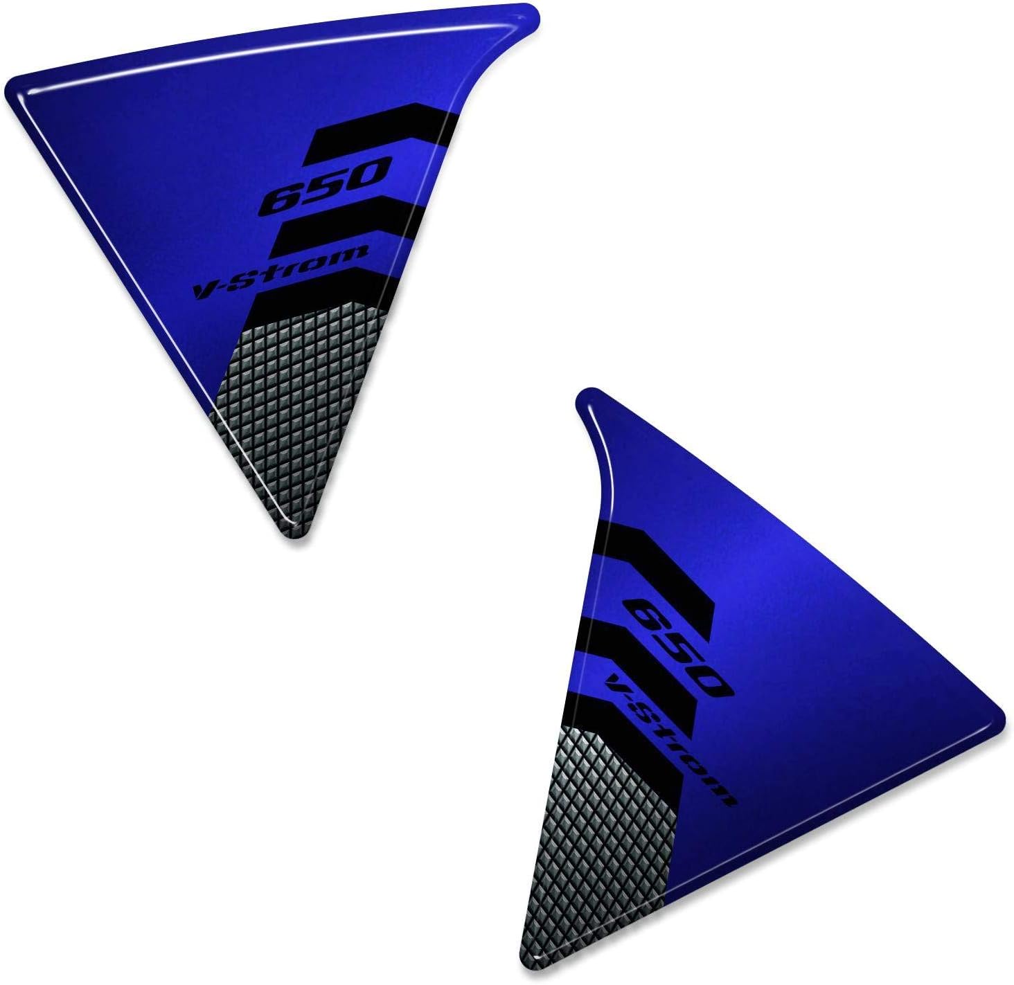 Resin Bike Motorcycle 3D Stickers Compatible with Suzuki V-Strom 650 XT ABS 2020-2021 Black-Blue. Dashboard Protector from Bumps and Scratches. Motorcycle Resin Stickers - Made in Italy