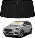 D-Lumina Winshield Sun Shade for Infiniti QX60 2014 2015 2016 2017 2018 2019 2020 2021, Foldable Front Sun Shield Protector Blocks UV Rays, Window Sunshade Sun Visor Interior Accessory