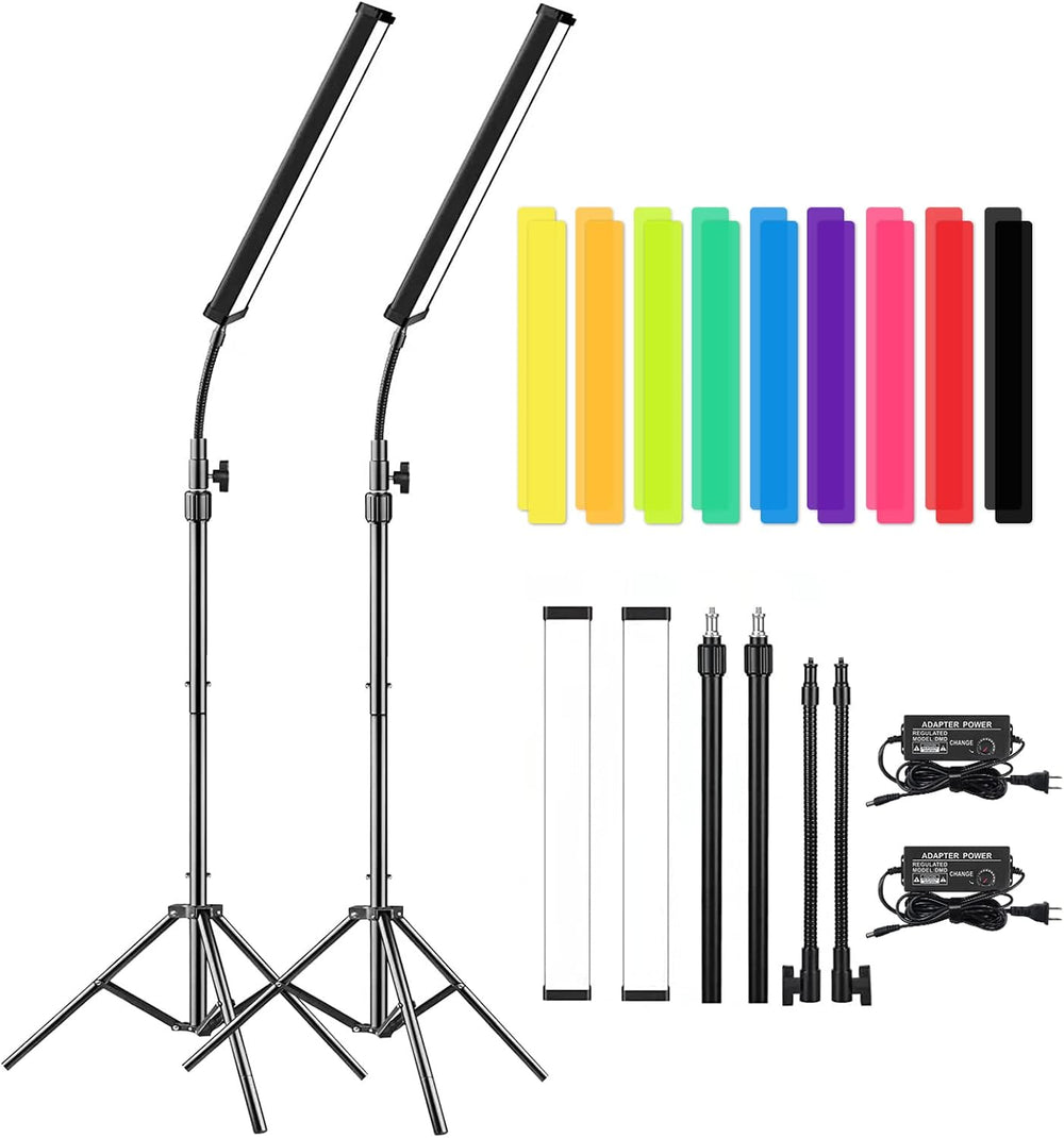 LED Video Light Stick Wand Kit-Photography Lighting with Adjustable Tripod St...