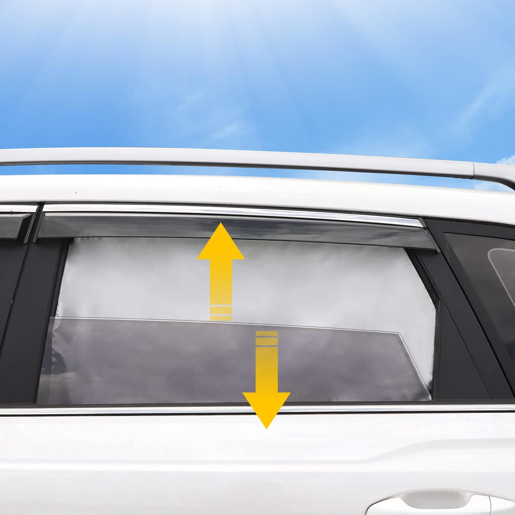 Lechin Magnetic Car Side Window Sun Shades for Baby, 2 PCS, 31.5 x 20 in | 10 M40 Magnets, UPF50+, Block Heats and UV Rays