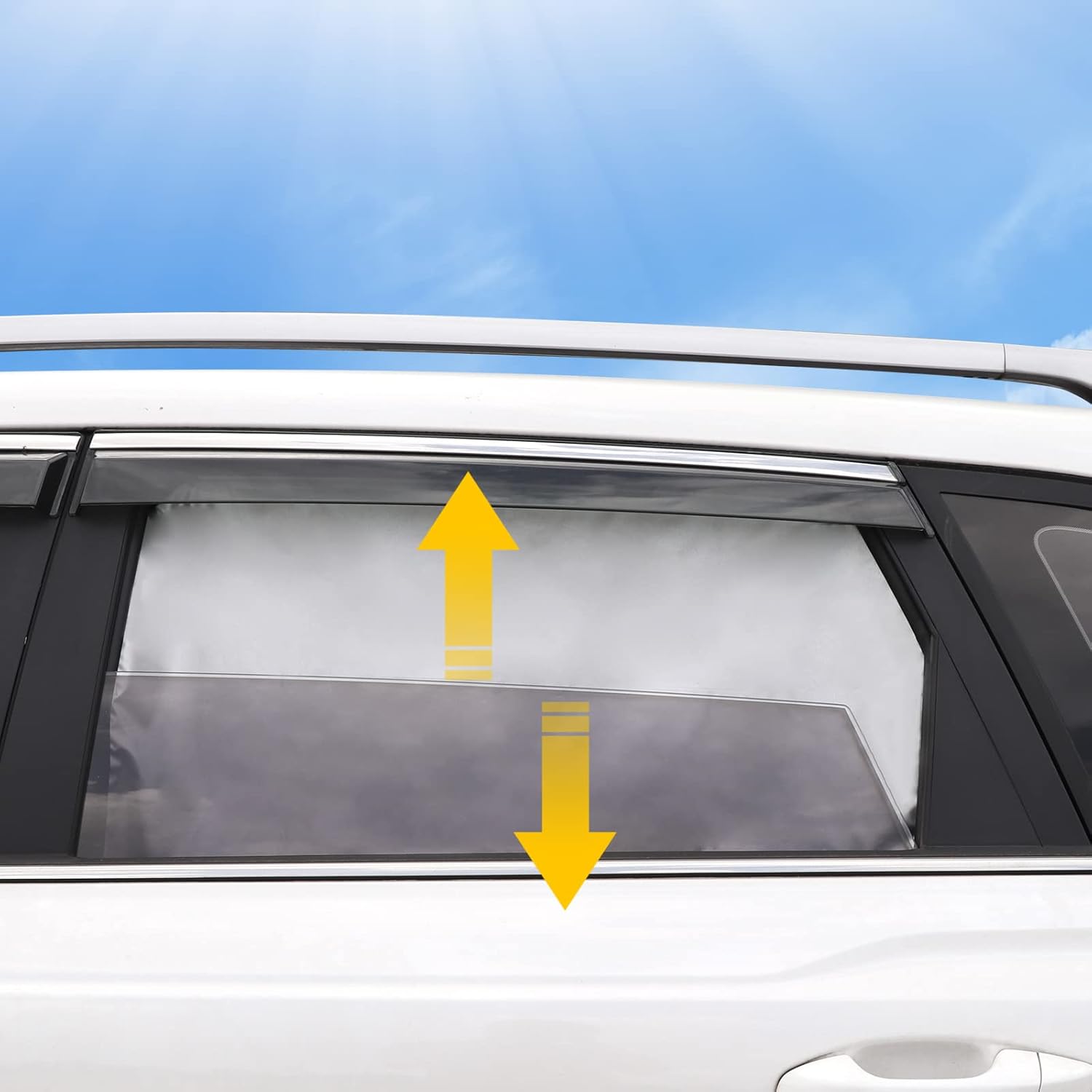 Lechin Magnetic Car Side Window Sun Shades for Baby, 2 PCS, 31.5 x 20 in | 10 M40 Magnets, UPF50+, Block Heats and UV Rays
