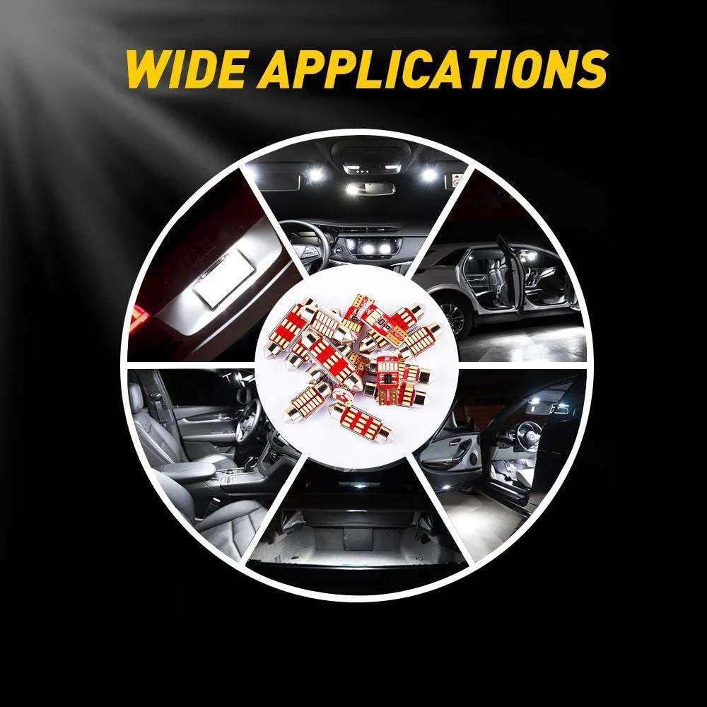 8Pcs LED Interior Dome Map Trunk Glove Box Lamp Light Kit, for Rover 45 RT 2000 2001 2002 2003 2004 2005 Car Accessories