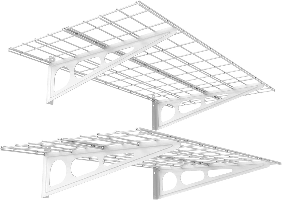 FLEXIMOUNTS 2-Pack 2x4ft 24-inch-by-48-inch Wall Shelf Garage Storage Rack Wall