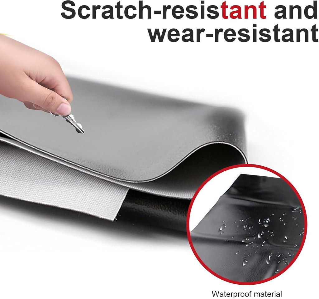 Motorcycle Seat Cover, DIY Seat Protector, Suitable for Motorcycle, Scooter or Electric Vehicle (Black, 39.37" x 27.56")