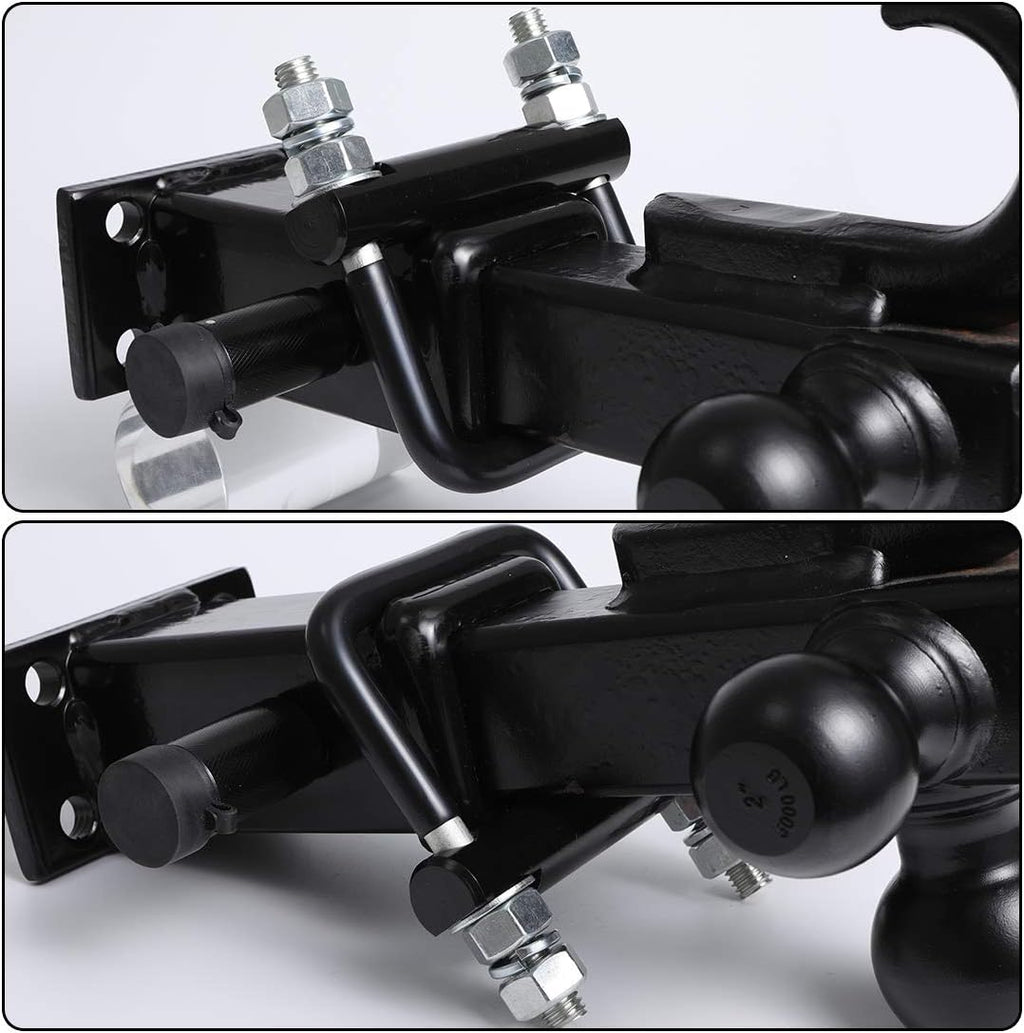 CZC AUTO Hitch Clamp Anti-Rattle Stabilizer Hitch Tightener for 2 Inch Hitches of Trailers SUV Vans RV Hitch Tray Cargo Carrier Bike Rack Trailer Ball Mount 2 Pack