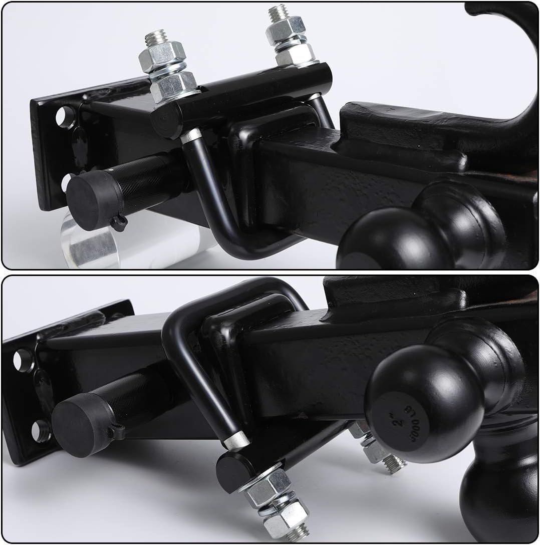 CZC AUTO Hitch Clamp Anti-Rattle Stabilizer Hitch Tightener for 2 Inch Hitches of Trailers SUV Vans RV Hitch Tray Cargo Carrier Bike Rack Trailer Ball Mount 2 Pack