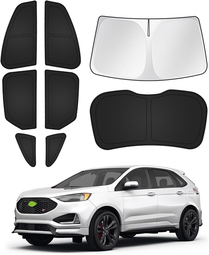 Sunshades for Ford Edge 2015-2024 Accessories Windshield Sun Shade Side Rear by Canvcle