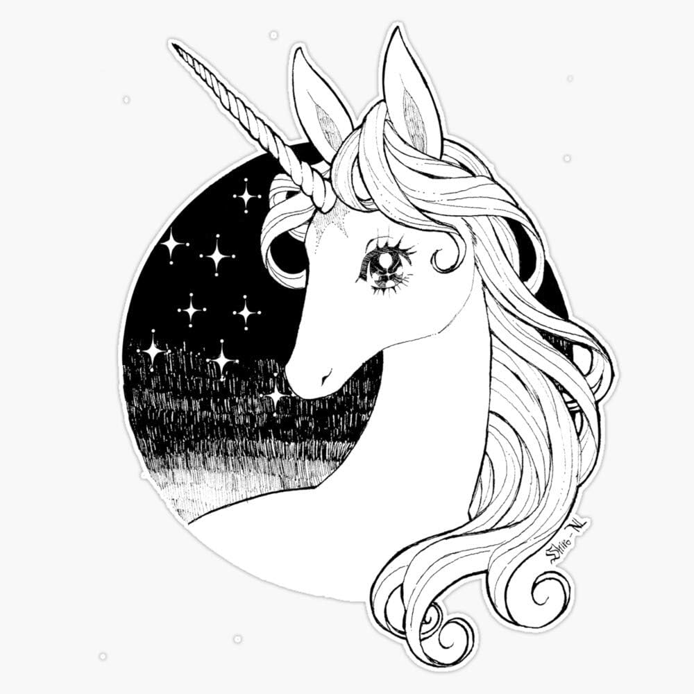 The Last Unicorn Bumper Sticker Window Vinyl Decal 5inch KRIS-RETRO-STICKERS-305