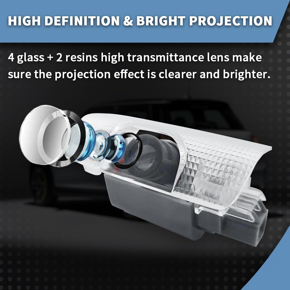 2 PCS LED Car Door Logo Lights Compatible for Tacoma 2025-Present Courtesy Projector Laser Welcome Light Puddle Lamp Car Accessories (Mountains, for Tacoma 2025-Present)