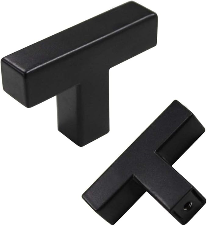 goldenwarm 15 Pack Black Cabinet Knobs Kitchen Cabinet Handles Stainless Steel by goldenwarm