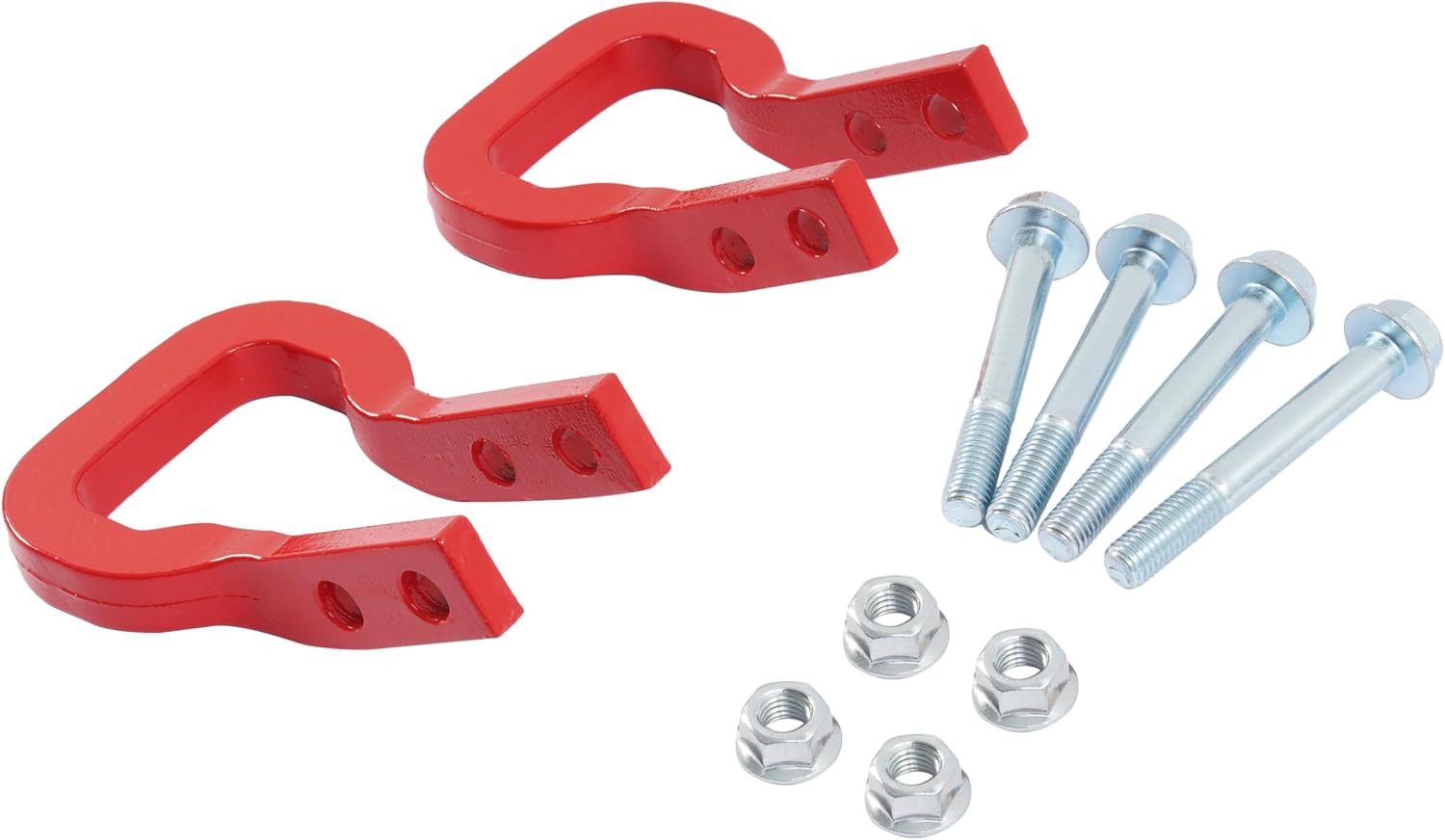ALMULOO 2PCS Front Tow Hooks Compatible with 2023 2024 Chevrolet Colorado/2023-2025 GMC Canyon Replacement for 85137122 Steel (Red)