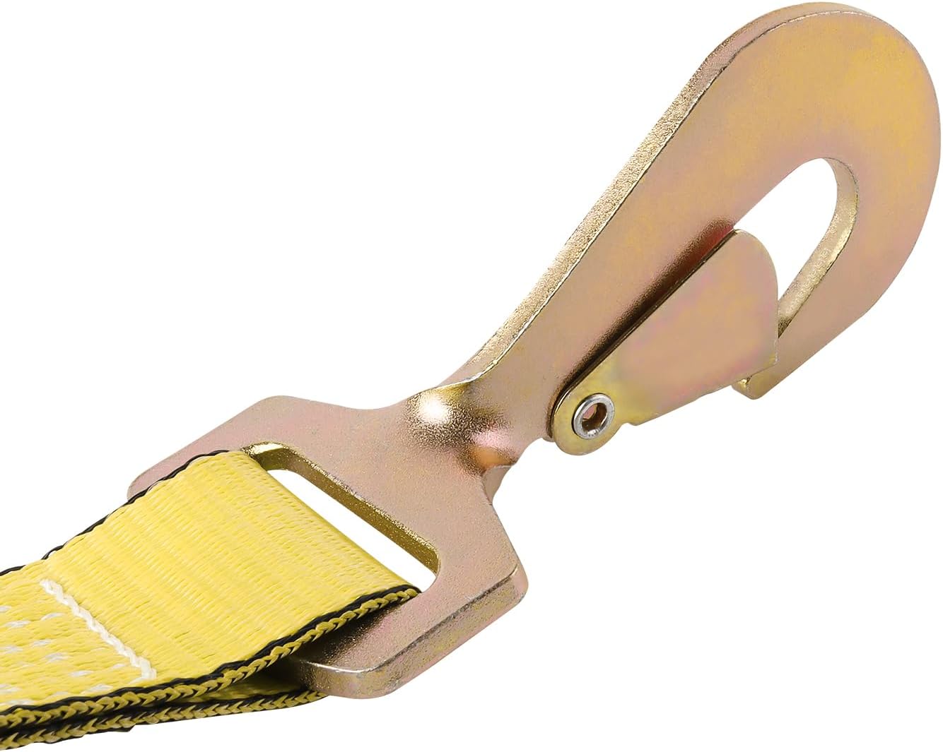 Heavy-Duty Tow Straps with Snap Hooks,2" x4' Yellow V-Bridle Strap with Cordura Sleeve,2 Pack 2"x36" Axle Straps, D-Ring for Tow Trucks, Car Hauler, Recovery, Enhanced Safety(Yellow)