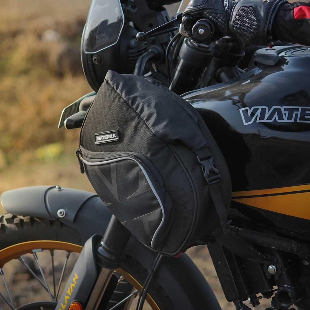 ViaTerra 100% WaterProof Front Frame motorcycle bags (set of 2) I Royal Enfield Himalayan 450 Accessories I Suitable for Touring & trail rides