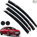 Rain Guards for Hyundai Elantra Sedan 2011-2016, Tape-on Side Window Deflectors by LETINGFAR
