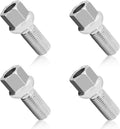 Wheel Bolts M14x1.5 Lug Bolts Wheel Studs WHT001812 Ball Seat Wheels Lug Bolt Alloy Steel 27mm Shank Length Chrome Replace Bolt Studs Hub Screws with Nuts for Audi Seat Skoda VW