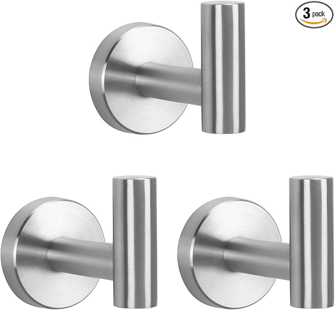 NearMoon Bath Towel Hooks- SUS 304 Stainless Steel Robe Hook Holder, Heavy Duty by NearMoon