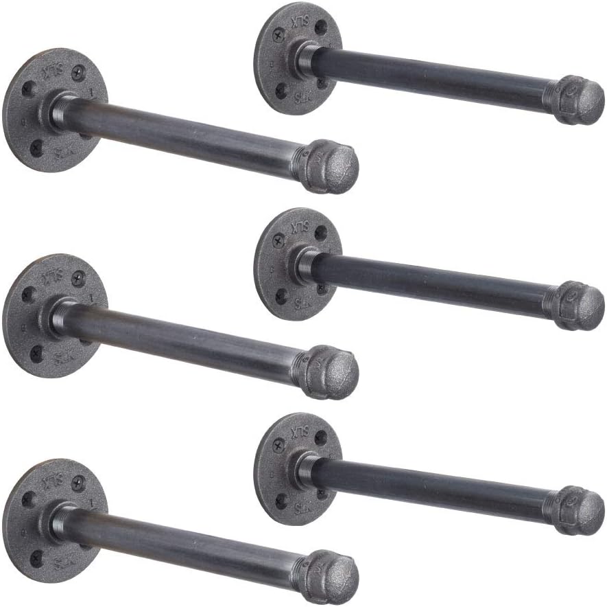 pipe decor industrial shelf brackets – set of, main product view