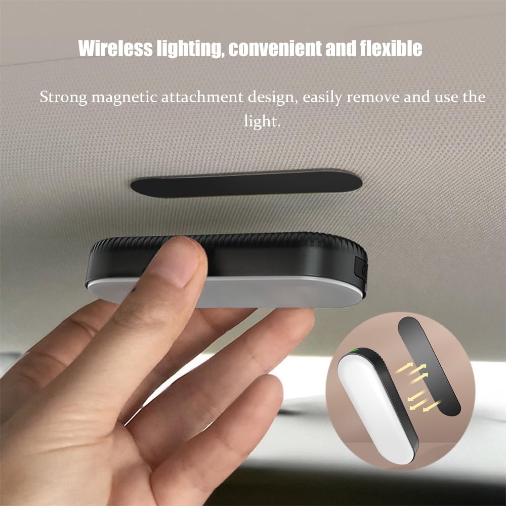 Car Trunk Light for Jeep Wrangler 2025 Magnetic Rechargeable Lights USB Rechargeable Reading Light Touch Switch Ambient Light