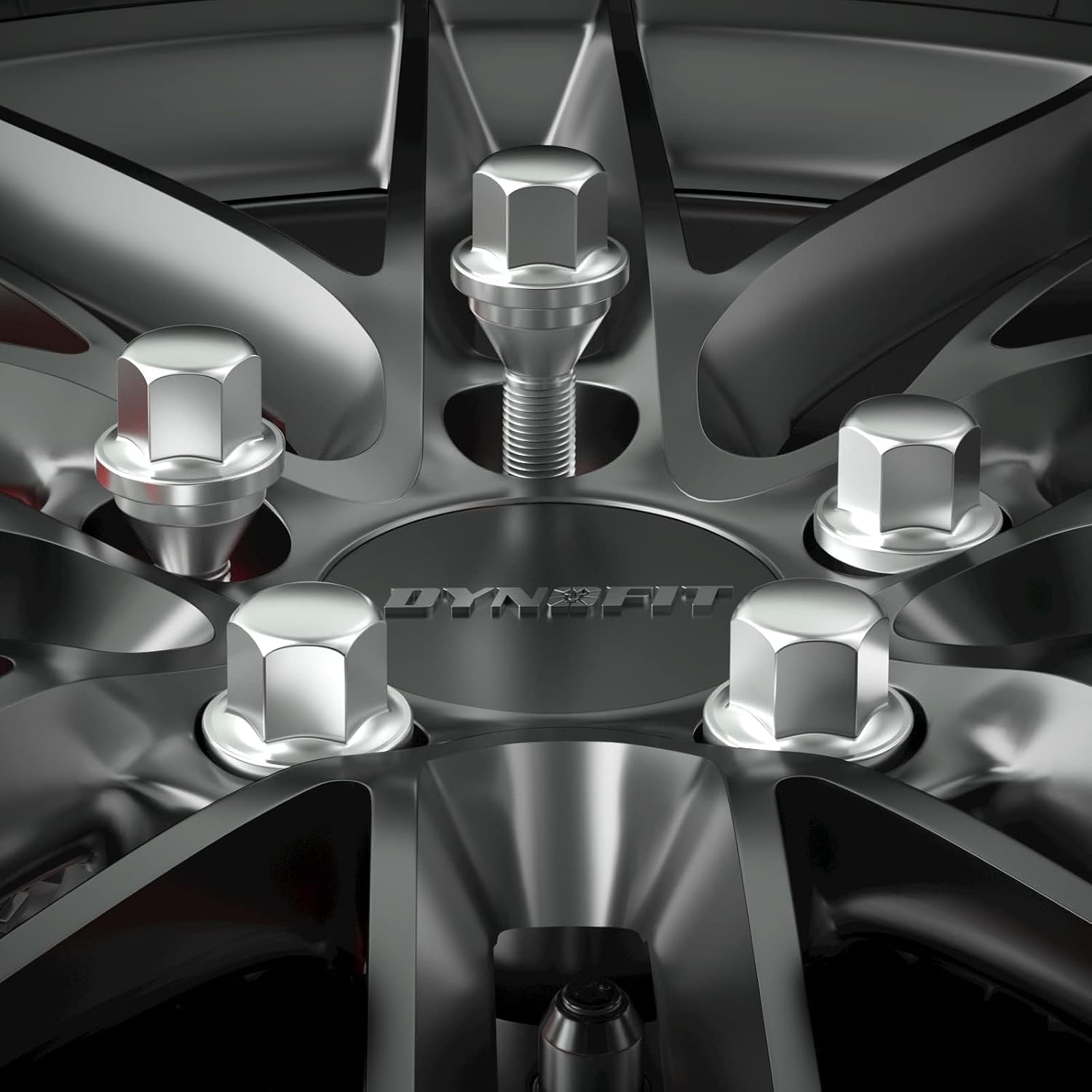 dynofit 12x1.25 OEM/Stock Wheel Lug Bolts, 20pcs ET 28mm Shank 19mm Hex 2.45 inch Length Solid Chrome Studs Set for 2015-2022 Je/ep Renegade, 2018-2022 Compass, 2014-2022 Cherokee and More