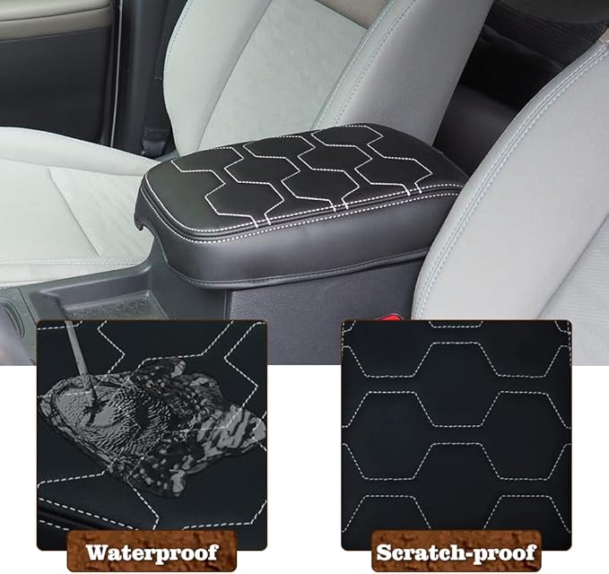 Muslogy for Frontier Center Console Pad Armrest Box Cover Vegan Leather Soft - Image 2