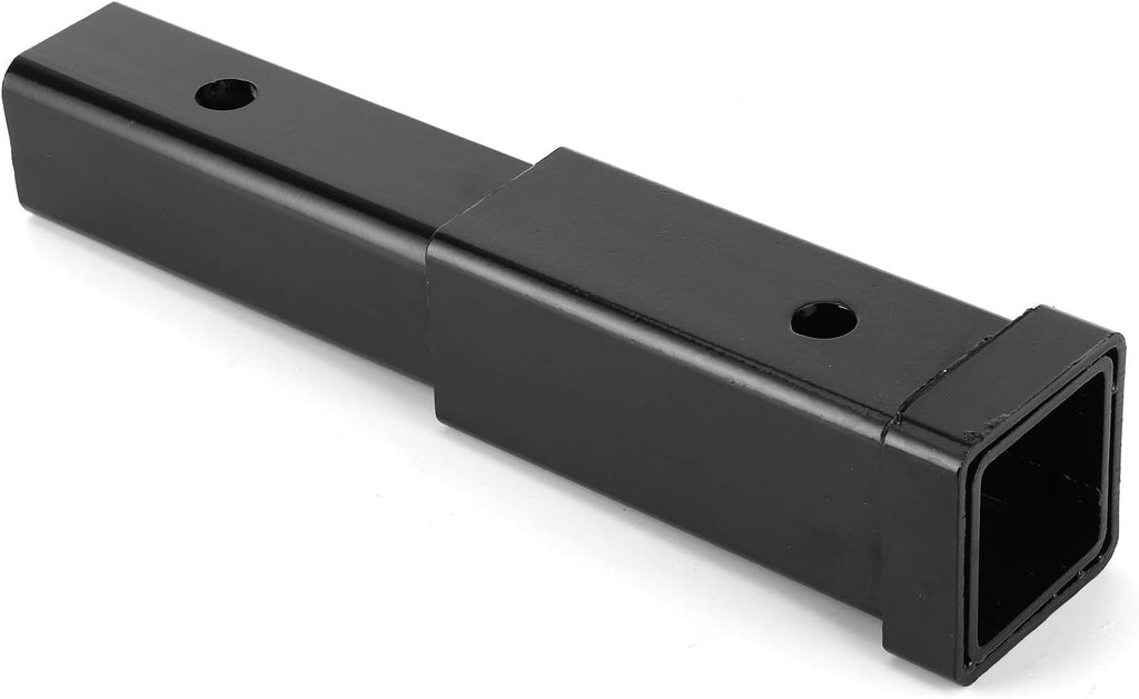 Generic 12in Towing Extender Steel Trailer Hitch for Class 3/4 2in Receiver - 500lbs Capacity, Perfect for Cargo Racks