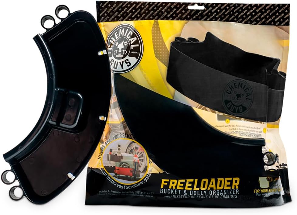 Chemical Guys ACC621 Freeloader Bucket & Dolly Organizer, Black, Keep Soap and Water in The Bucket and Your Supplies Organized, Great for Washing Cars, Trucks, Motorcycles, SUVs, RVs & More