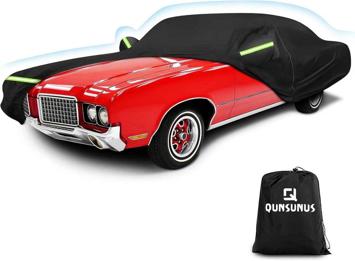 QUNSUNUS Waterproof Car Cover for Oldsmobile Cutlass 1966-1980/1988, Outdoor