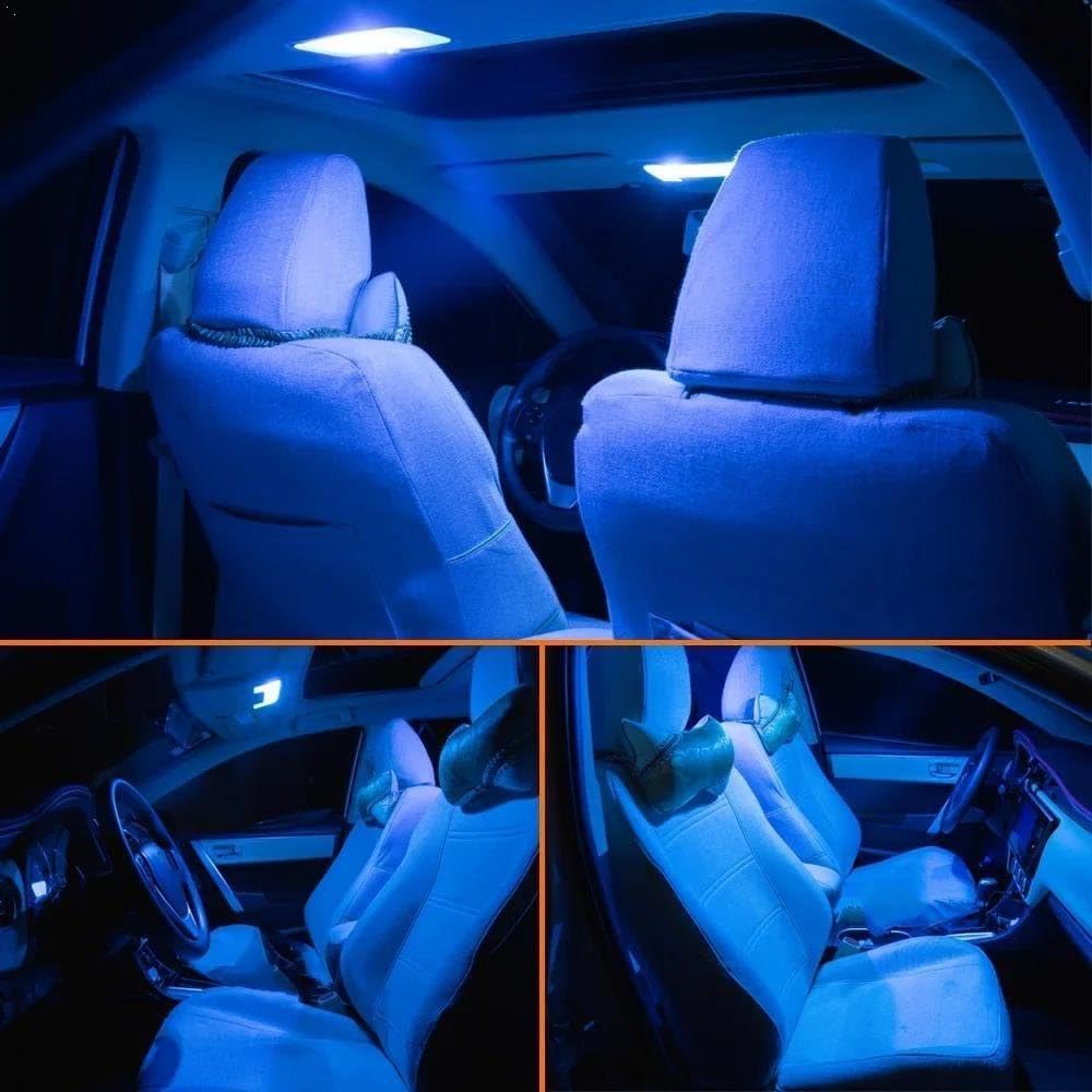 For Vauxhall For Opel For Meriva B MPV 2010 2011 2012 2013 2014 2015 2016 2017 Interior Map Dome Reading Bulbs Light Kit 11Pcs 8000K Ice Blue(8000K Ice Blue)