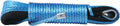 Strong Durable 1/4" x50' 6400Lbs UHMWPE Basic Car Winch Rope with Thimble Sheath and Hook-Blue Color