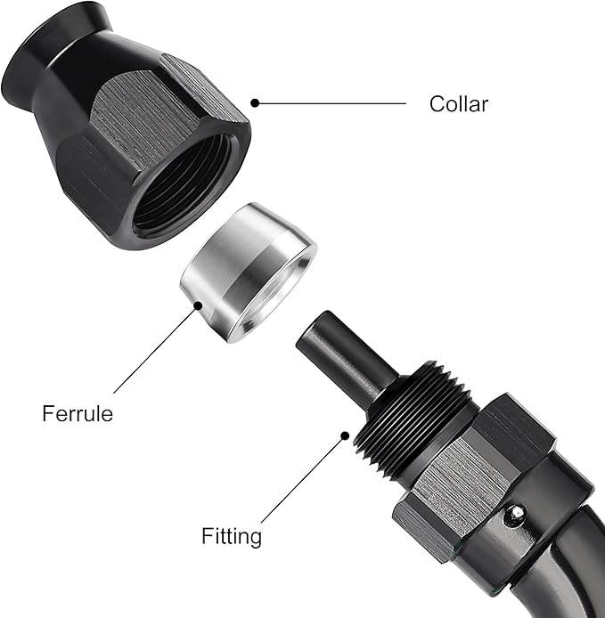 EVIL ENERGY 4AN 45 Degree PTFE One Piece Full Flow End Hose Fitting Aluminum - Image 2