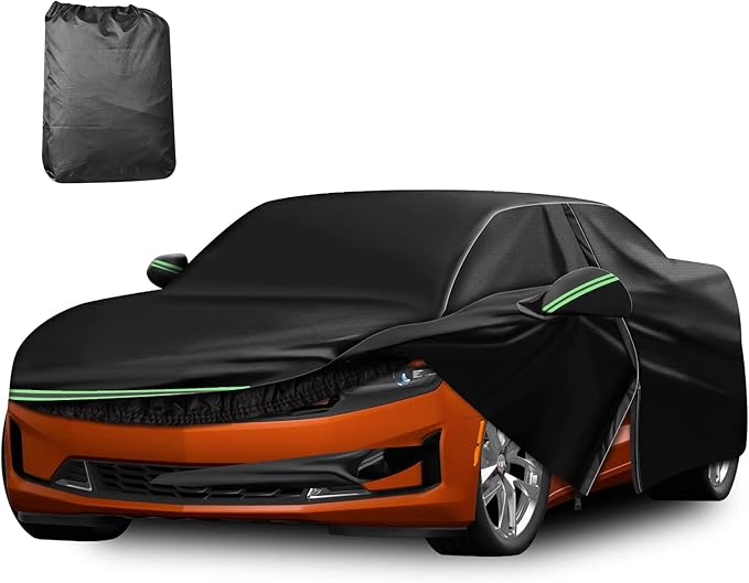 for Chevy Camaro 2010-2022 Car Cover 210D Outdoor Waterproof UV Protection by DTNESS