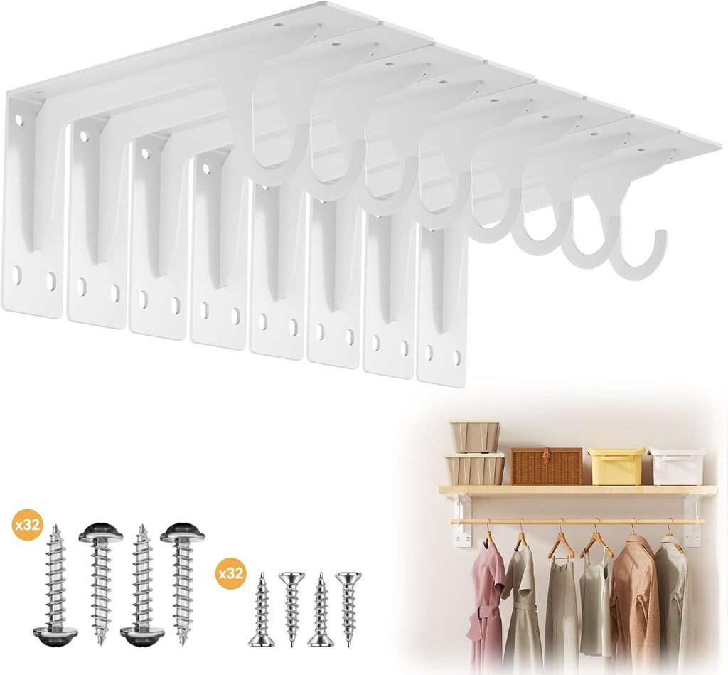 closet rod support brackets heavy duty 11 x, main product view