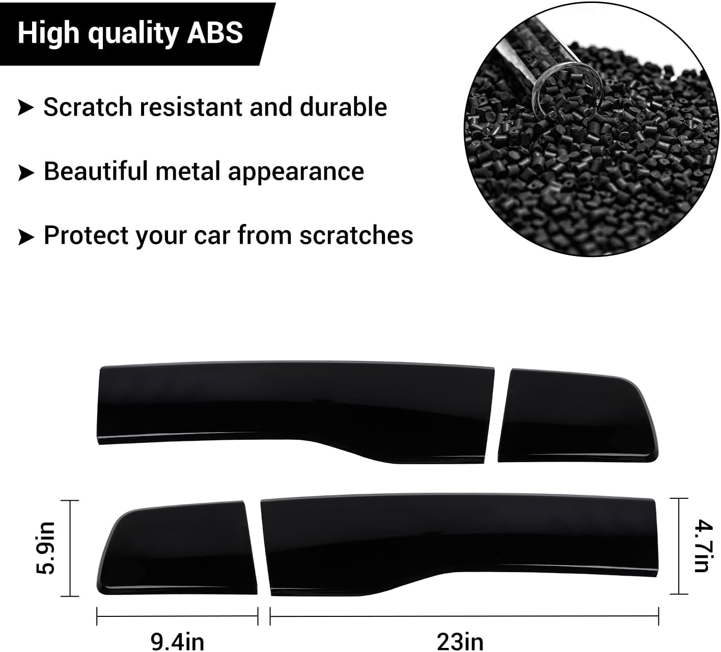 Hoolcar Tail Light Lamp Cover Guard Trim Bezel Frame Decor Exterior Accessories Compatible with 2011-2014 Dodge Charger, Smoked Black