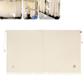 Car Privacy Curtain, Front and Rear Seat Partition Curtain, 3D Floral Tassel Edge Cotton Blackout Curtain, Suitable for Most Sedans (Beige)