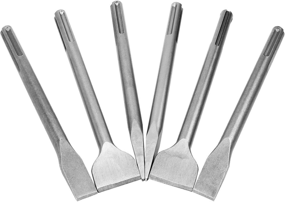 apacali 6 piece sds max chisel bit set, main product view