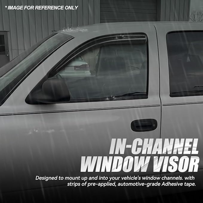 Auto Dynasty 2Pcs Carbon Fiber Pattern Window Visors Compatible - Image 3