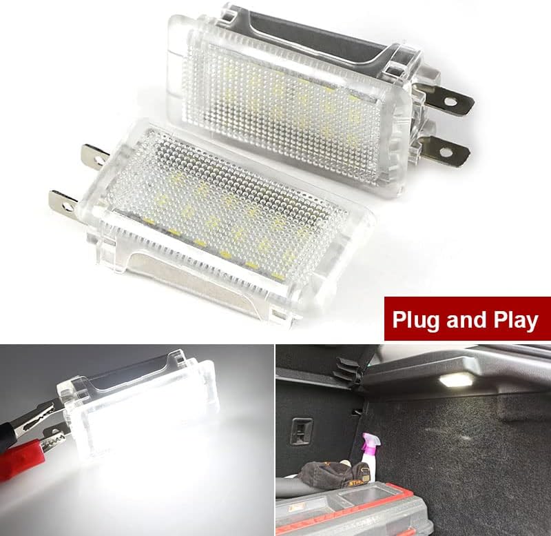 Led Footwell Luggage Trunk Interior Light Glove Box Lamp Compatible with Opel Kadett E-BJ Omega Senator Astra Corsa Insignia A-BJ 2008-2017(2pcs LED Lights)