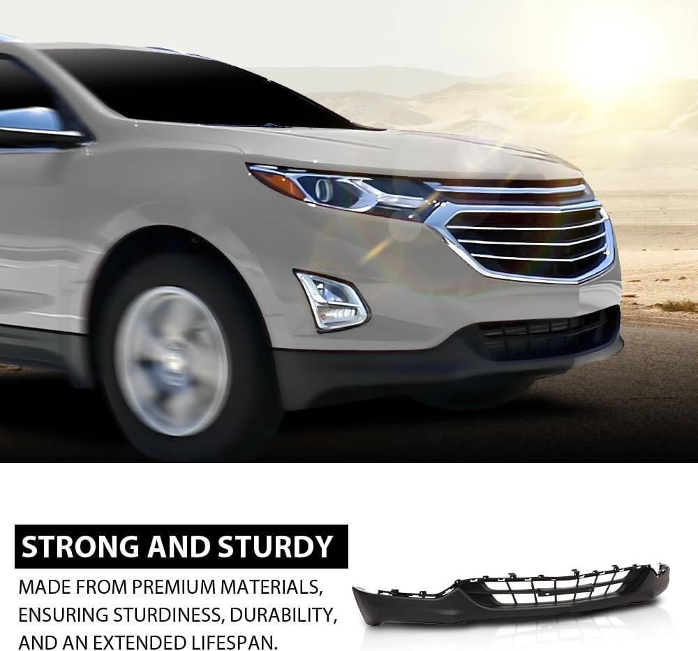 G-PLUS Front Bumper Lower Cover Fit Chevy Equinox 2018-2021 Black | Bumper Cover,GM1015149,84150755,1Pc