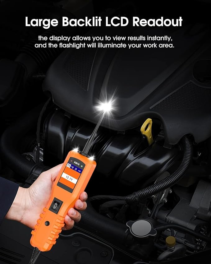 KZYEE KM10 Power Circuit Probe Kit, 12V 24V Automotive Circuit Tester, Digital - Image 7