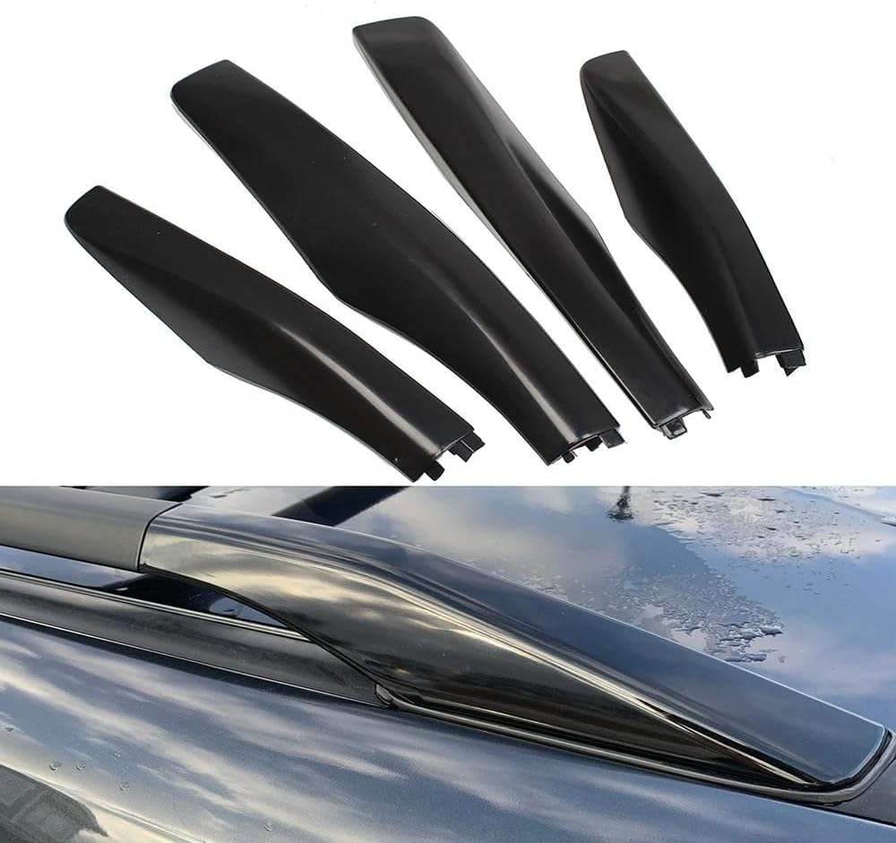Rooftop Cargo Carrier 4pcs Black ABS Roof Rack Caps for Lexus for RX330 for RX350 for RX400 2004-2007 2008 2009 Rack Bar Rail End Shell Roof Racks Boxes
